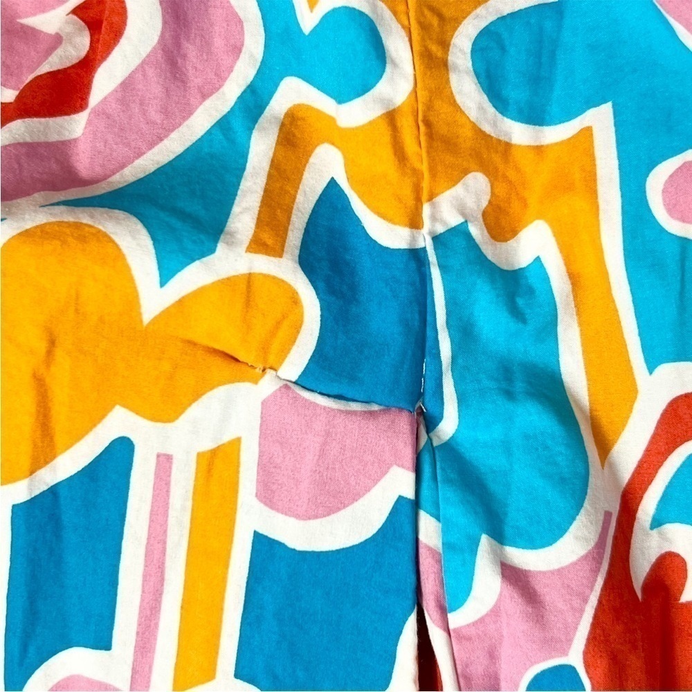 AMANDA UPRICHARD 90s Abstract Graphic Print Puff Short Sleeve Babydoll Dress L‎ - Picture 16 of 16